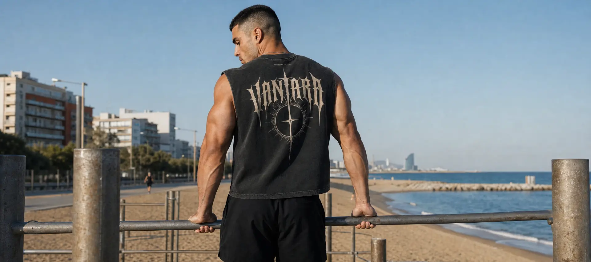 Diego wearing Void Sigil while training at Barceloneta